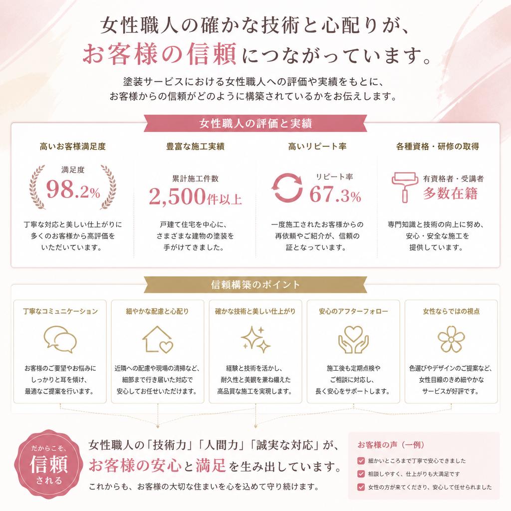 お客様の評価と信頼