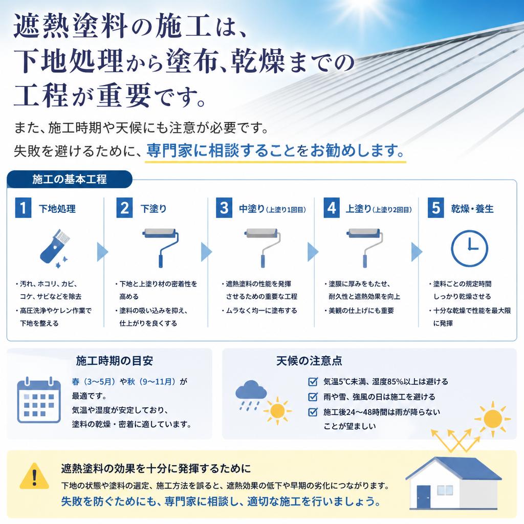 施工の流れと注意点