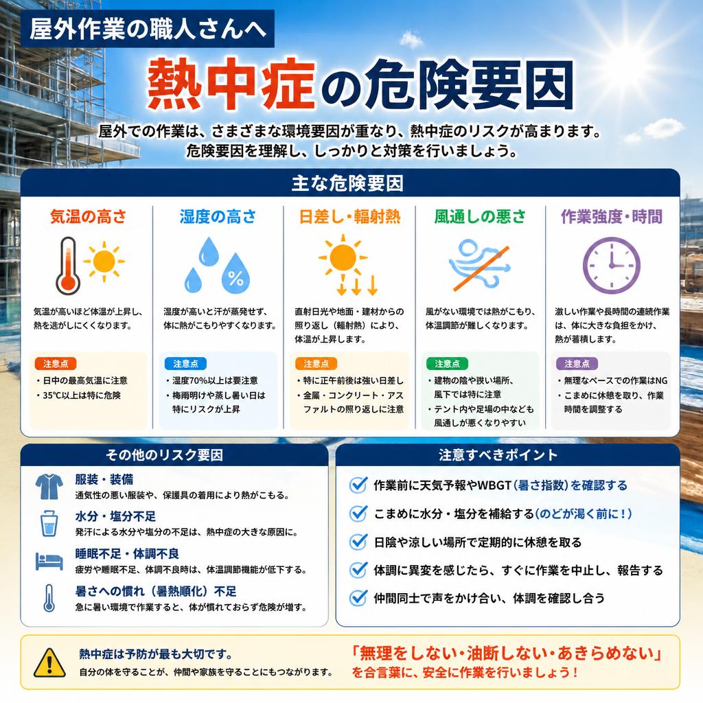 職人さんが気をつけるべき熱中症のリスク